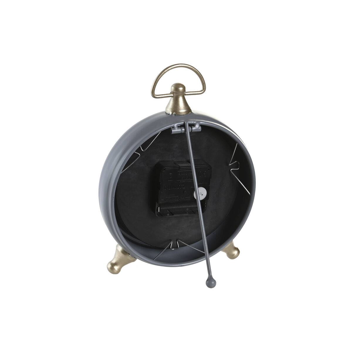 Reloj de Mesa DKD Home Decor Negro Gris Dorado Tradicional (2 Unidades)