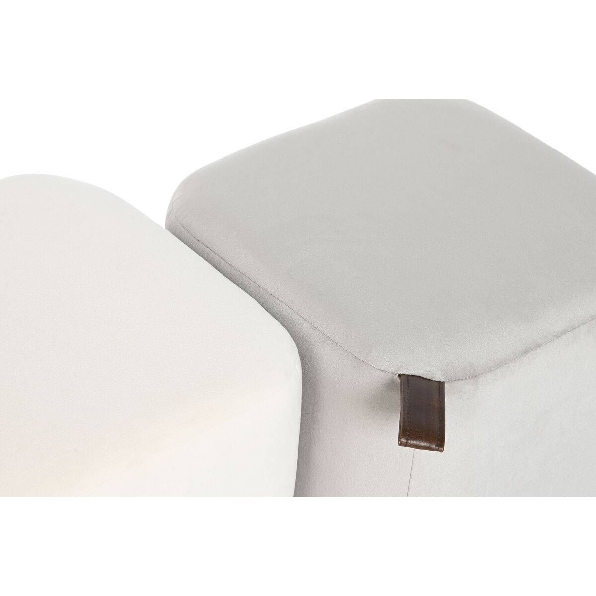 Reposapiés DKD Home Decor Amarillo Azul Beige Gris Scandi 35 x 35 x 35 cm (2 Unidades)