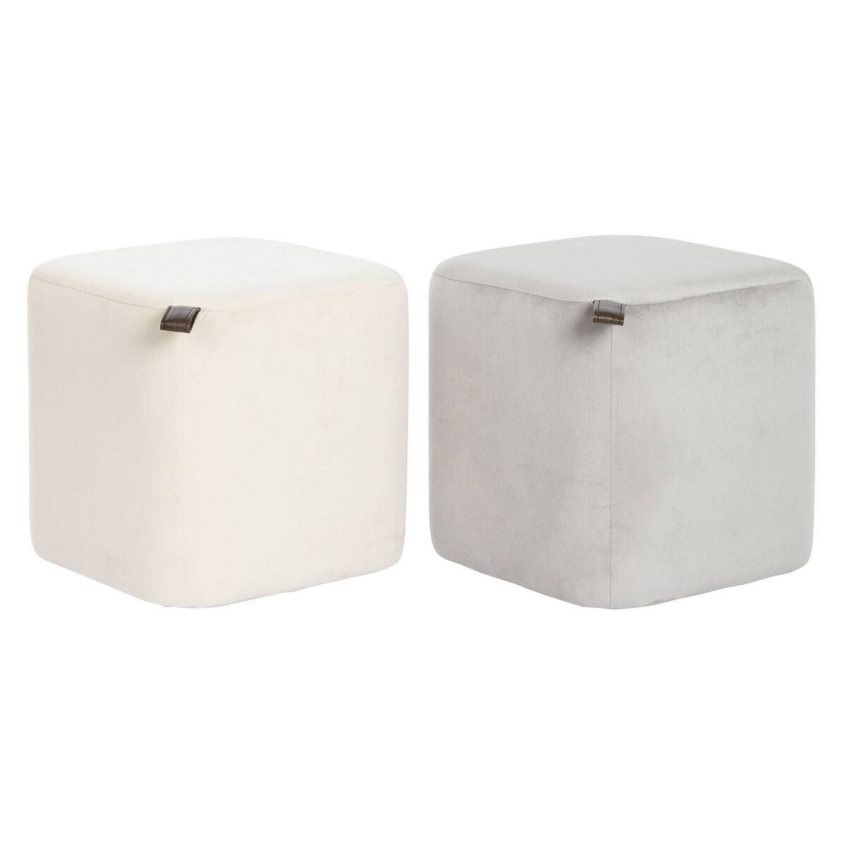 Reposapiés DKD Home Decor Amarillo Azul Beige Gris Scandi 35 x 35 x 35 cm (2 Unidades)