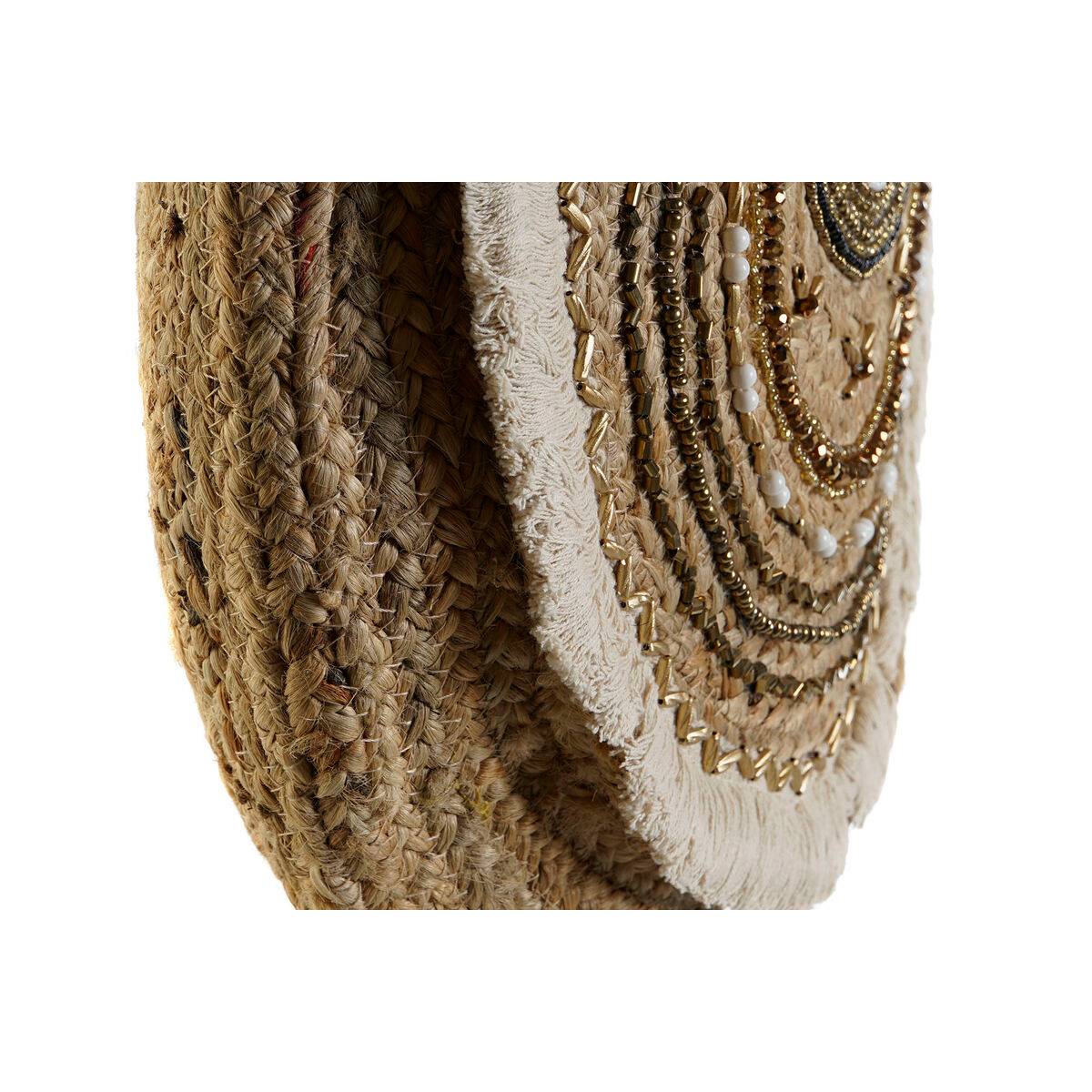 Bolso Mujer DKD Home Decor Negro Beige Natural 36 x 12 x 36 cm (2 Unidades)