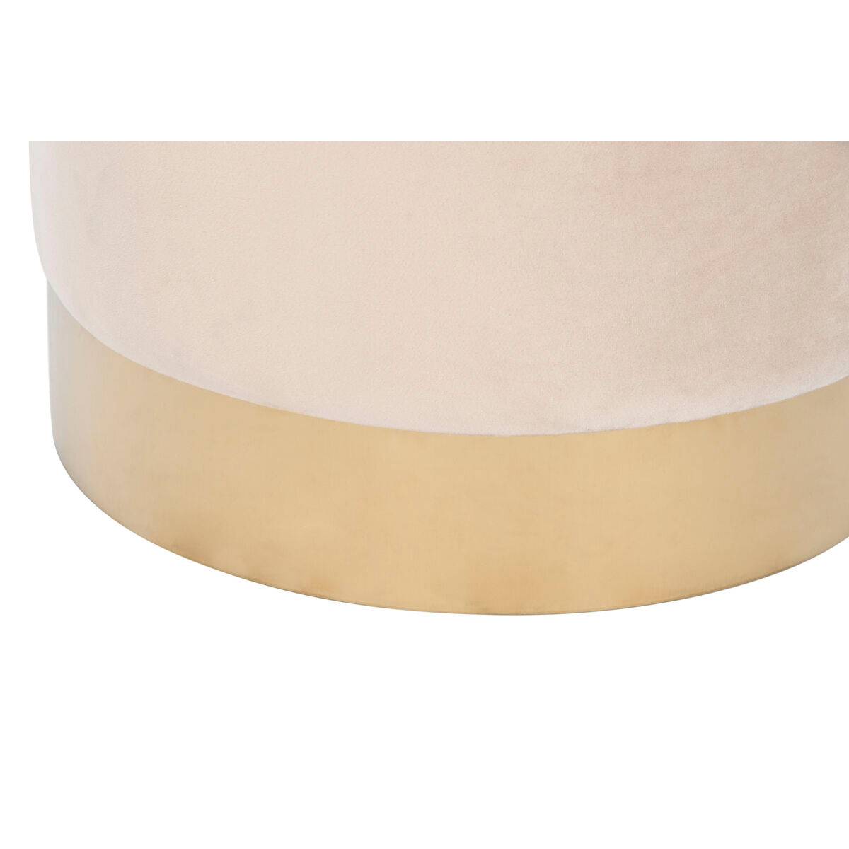 Reposapiés DKD Home Decor Beige Burdeos Terciopelo 40 x 40 x 42 cm (2 Unidades)