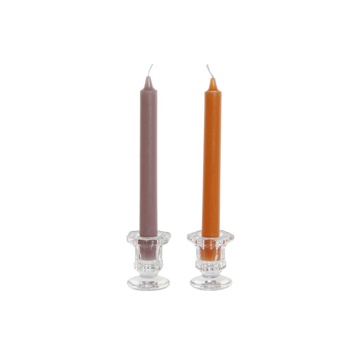 Set de Velas DKD Home Decor Gris Naranja 2 x 2 x 20 cm 4 Piezas (2 Unidades)