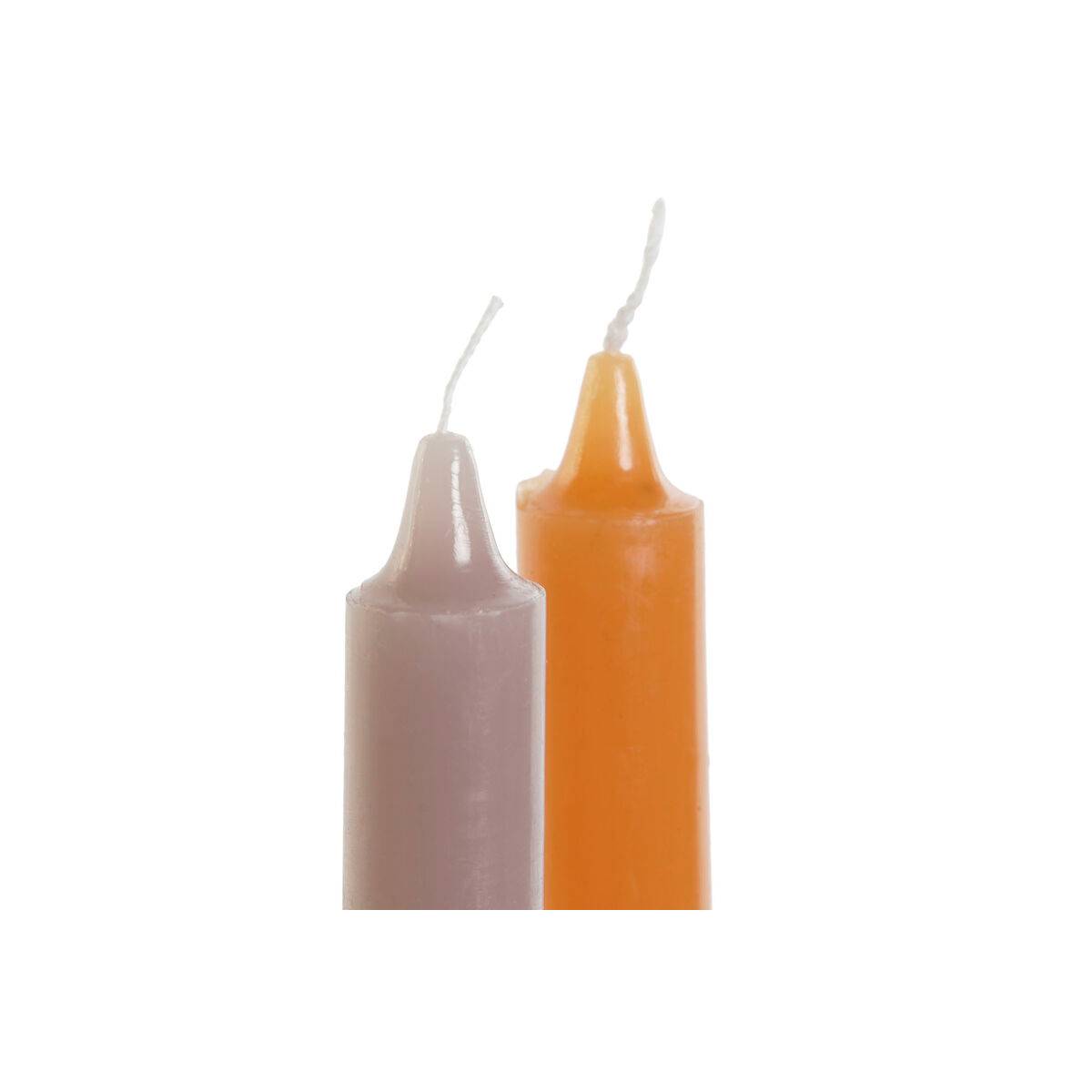Set de Velas DKD Home Decor Gris Naranja 2 x 2 x 20 cm 4 Piezas (2 Unidades)