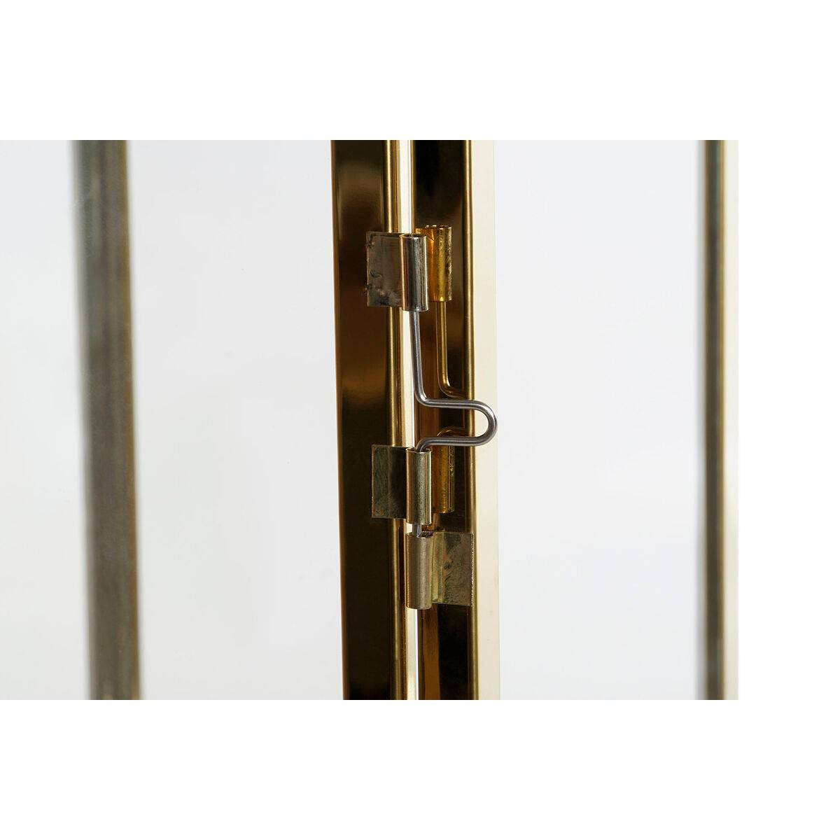 Farol DKD Home Decor Dorado Plateado Aluminio Cristal 14 x 14 x 35 cm (2 Unidades)