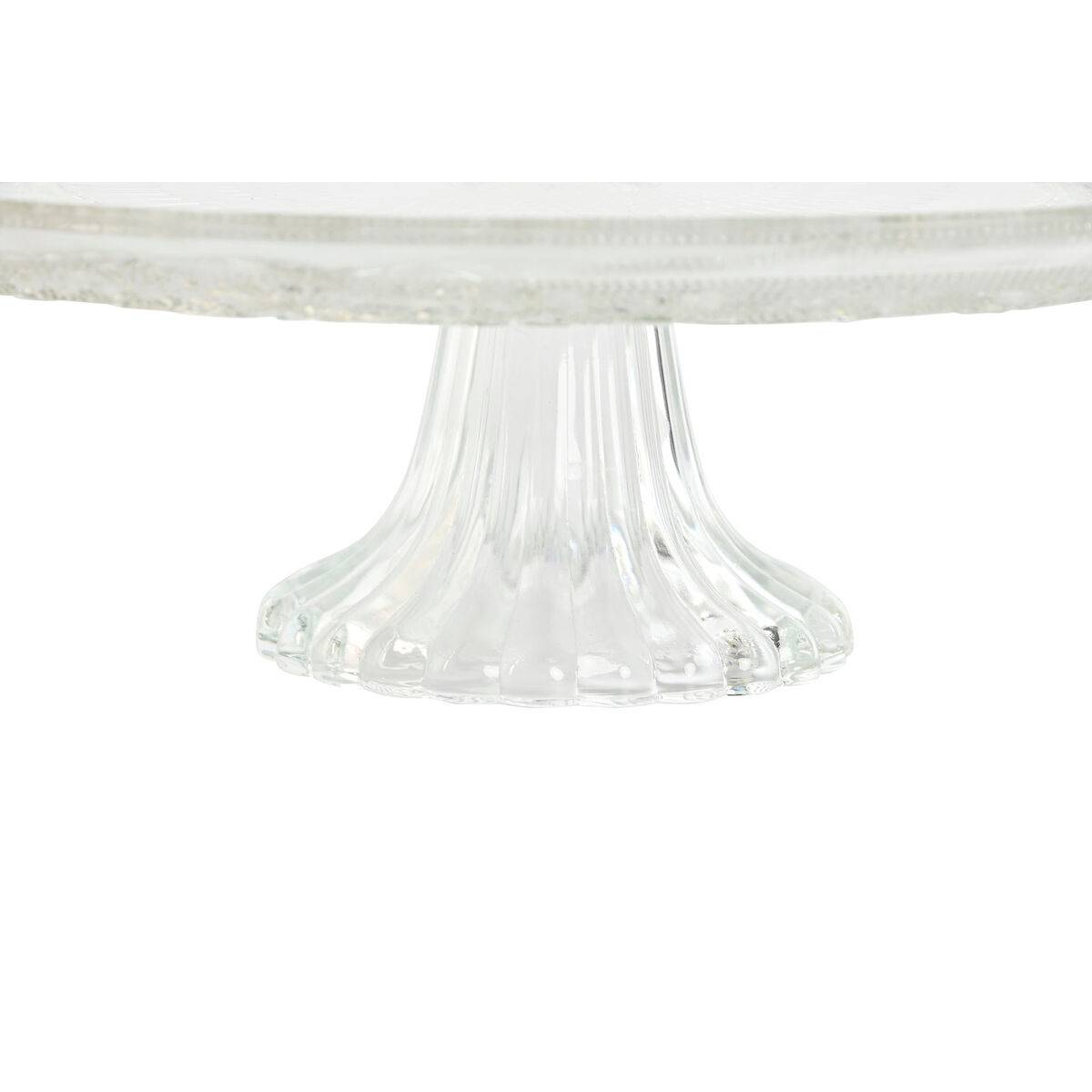 Plato Llano Home ESPRIT Transparente Cristal 33 x 33 x 9,4 cm