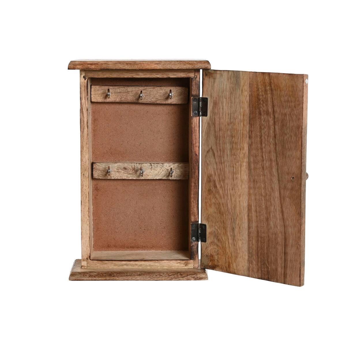 Armario de llaves Home ESPRIT Blanco Natural 18 x 7,5 x 28 cm