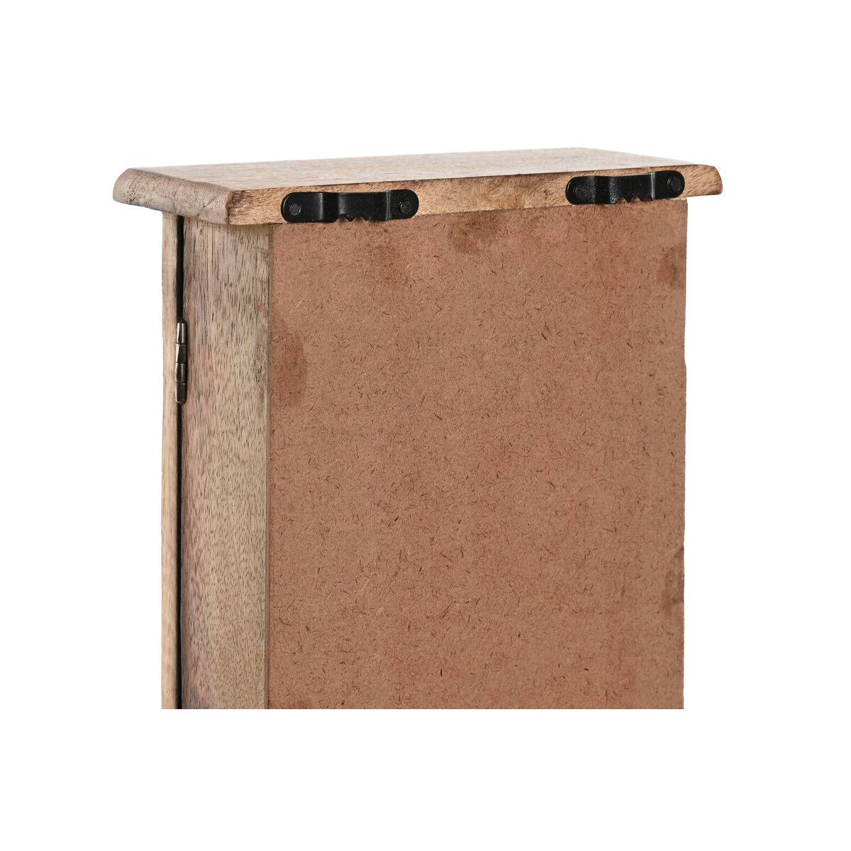 Armario de llaves Home ESPRIT Blanco Natural 18 x 7,5 x 28 cm