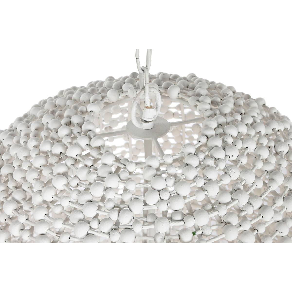 Lámpara de Techo Home ESPRIT Blanco Madera Hierro 50 W 58 x 58 x 71 cm