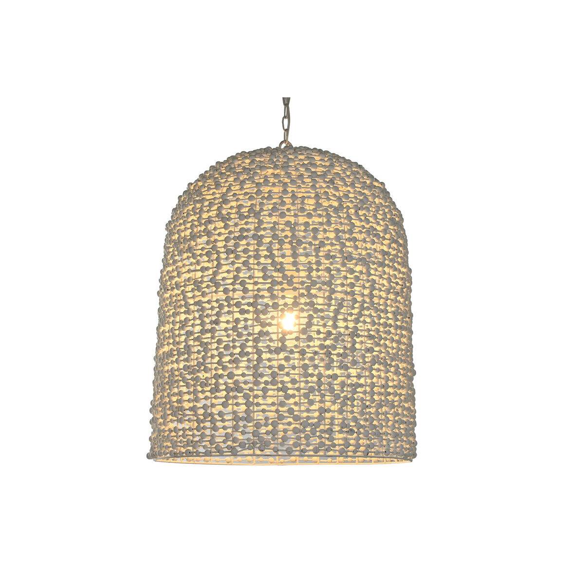 Lámpara de Techo Home ESPRIT Blanco Madera Hierro 50 W 58 x 58 x 71 cm