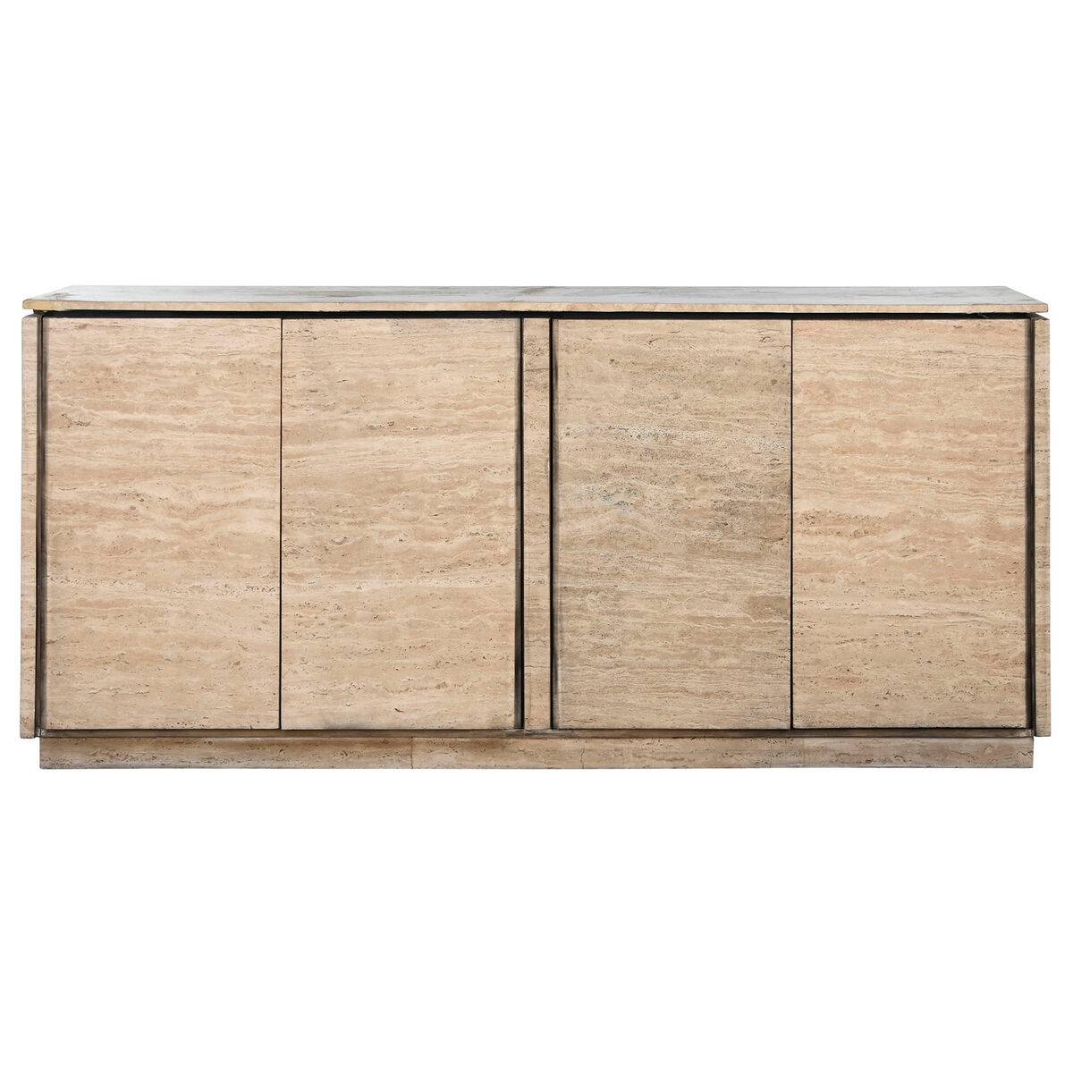 Aparador Home ESPRIT Natural Madera Mármol 180 x 40 x 85 cm