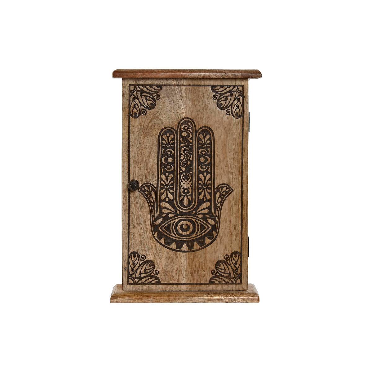 Armario de llaves Home ESPRIT Natural 18 x 7,5 x 28 cm