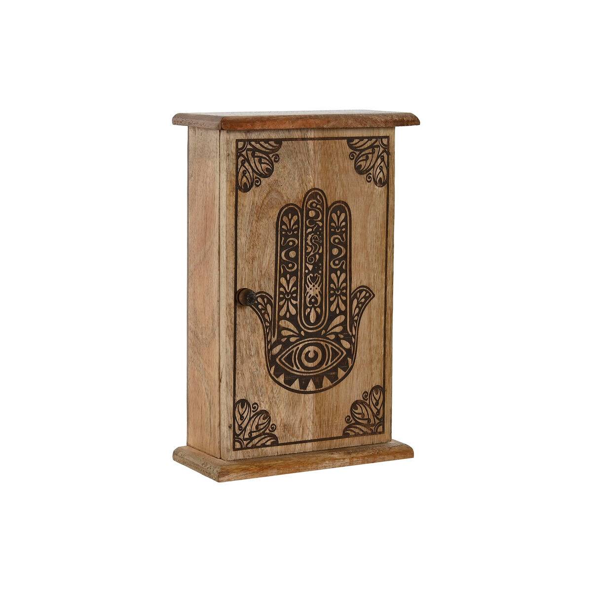 Armario de llaves Home ESPRIT Natural 18 x 7,5 x 28 cm