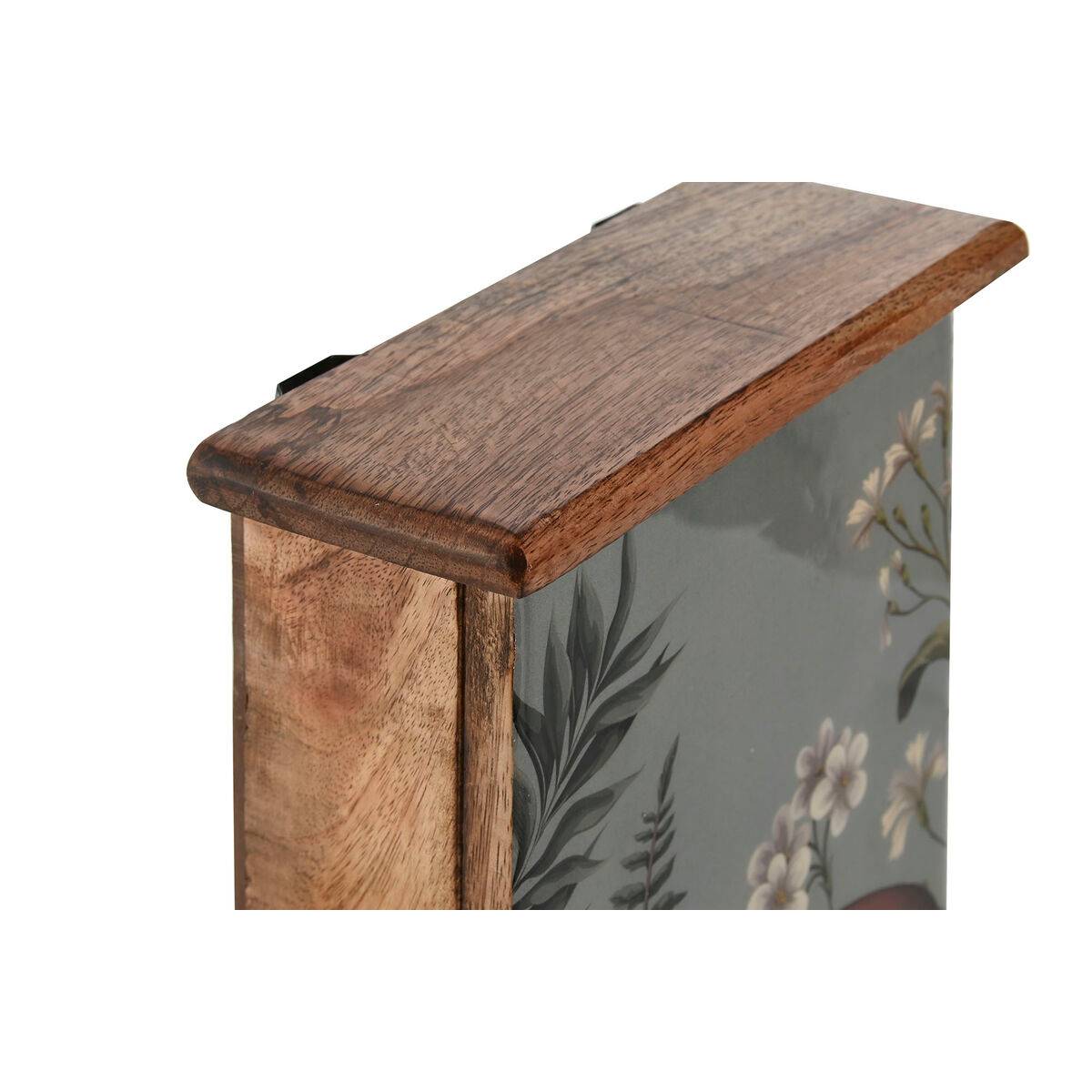 Armario de llaves Home ESPRIT Natural 18 x 7,5 x 28 cm