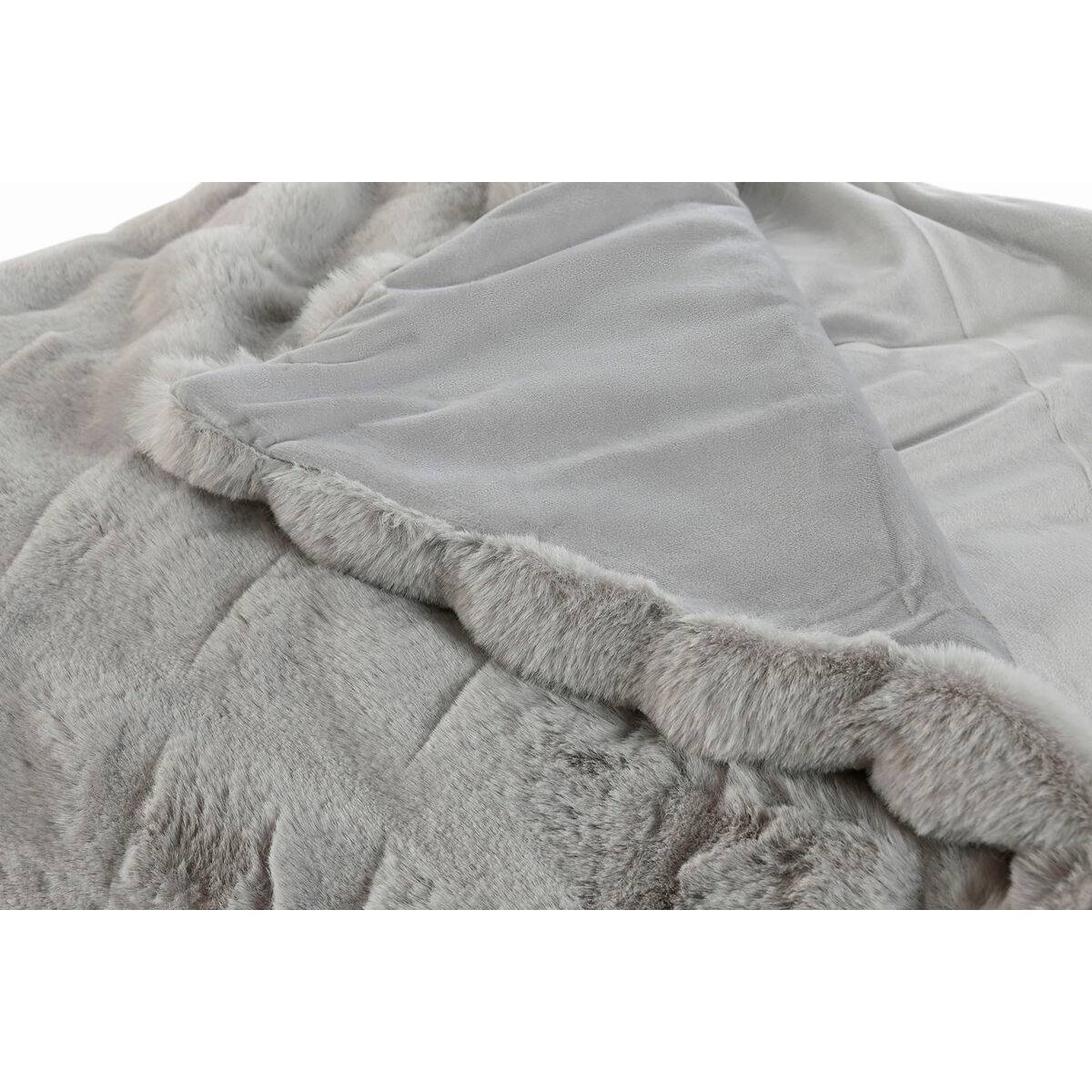 Manta Home ESPRIT Gris claro 220 x 240 x 1 cm