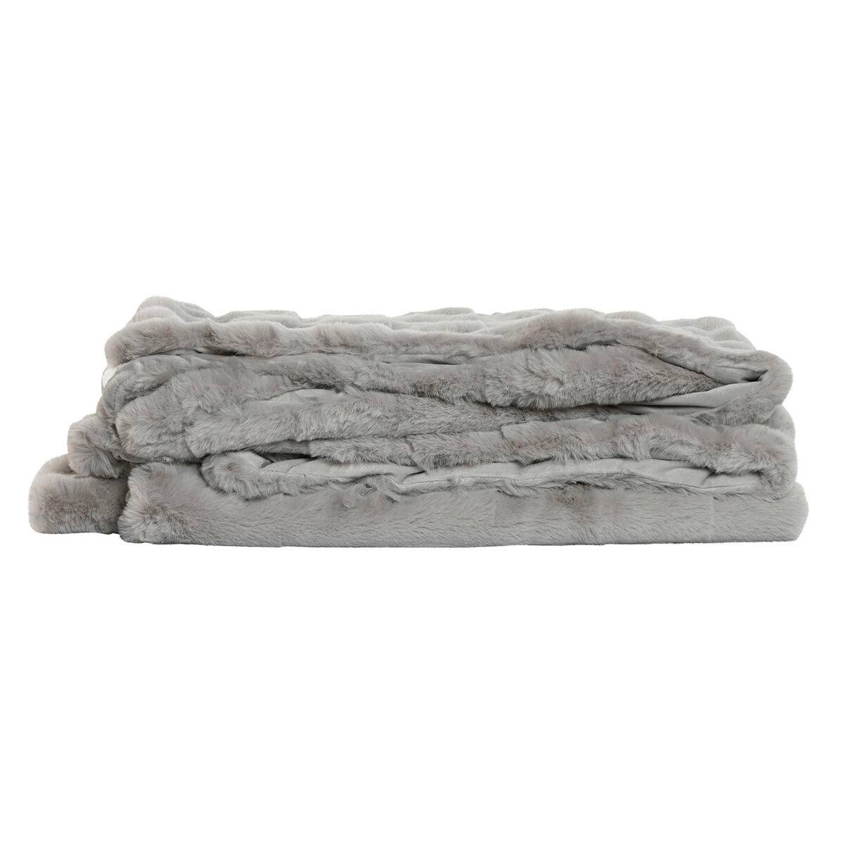 Manta Home ESPRIT Gris claro 220 x 240 x 1 cm