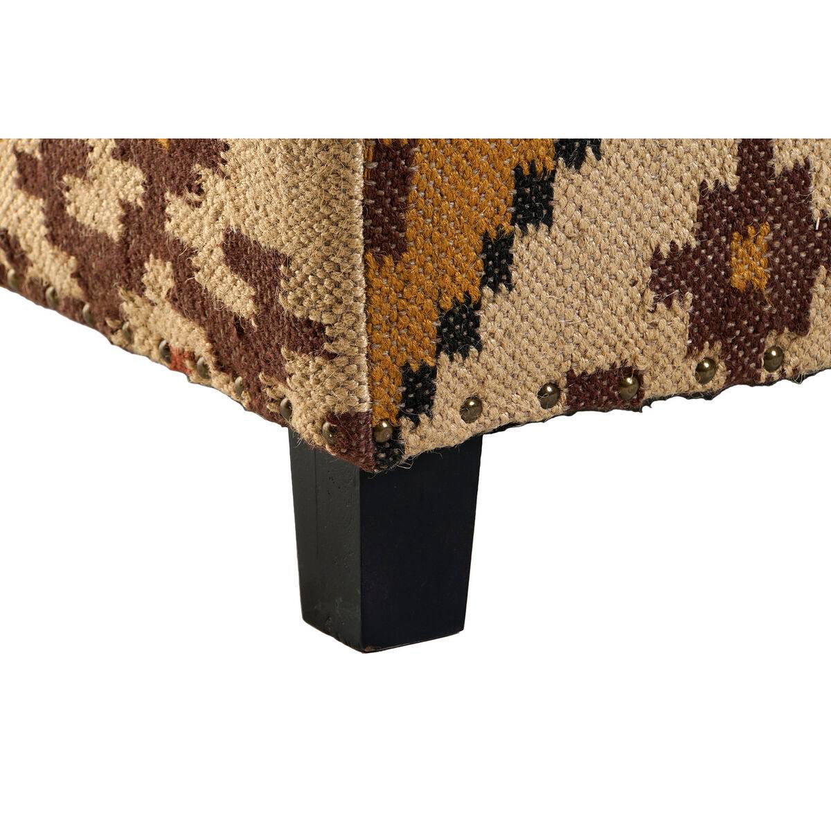 Reposapiés Home ESPRIT Beige Mostaza 80 x 80 x 44 cm
