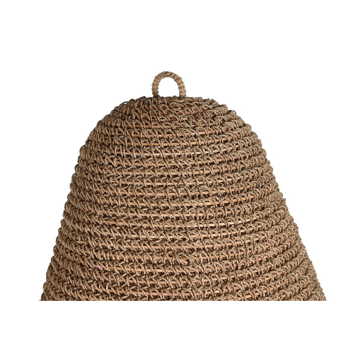 Pantalla de Lámpara Home ESPRIT Natural Aluminio Hoja de palma 64 X 64 X 80 CM (2)