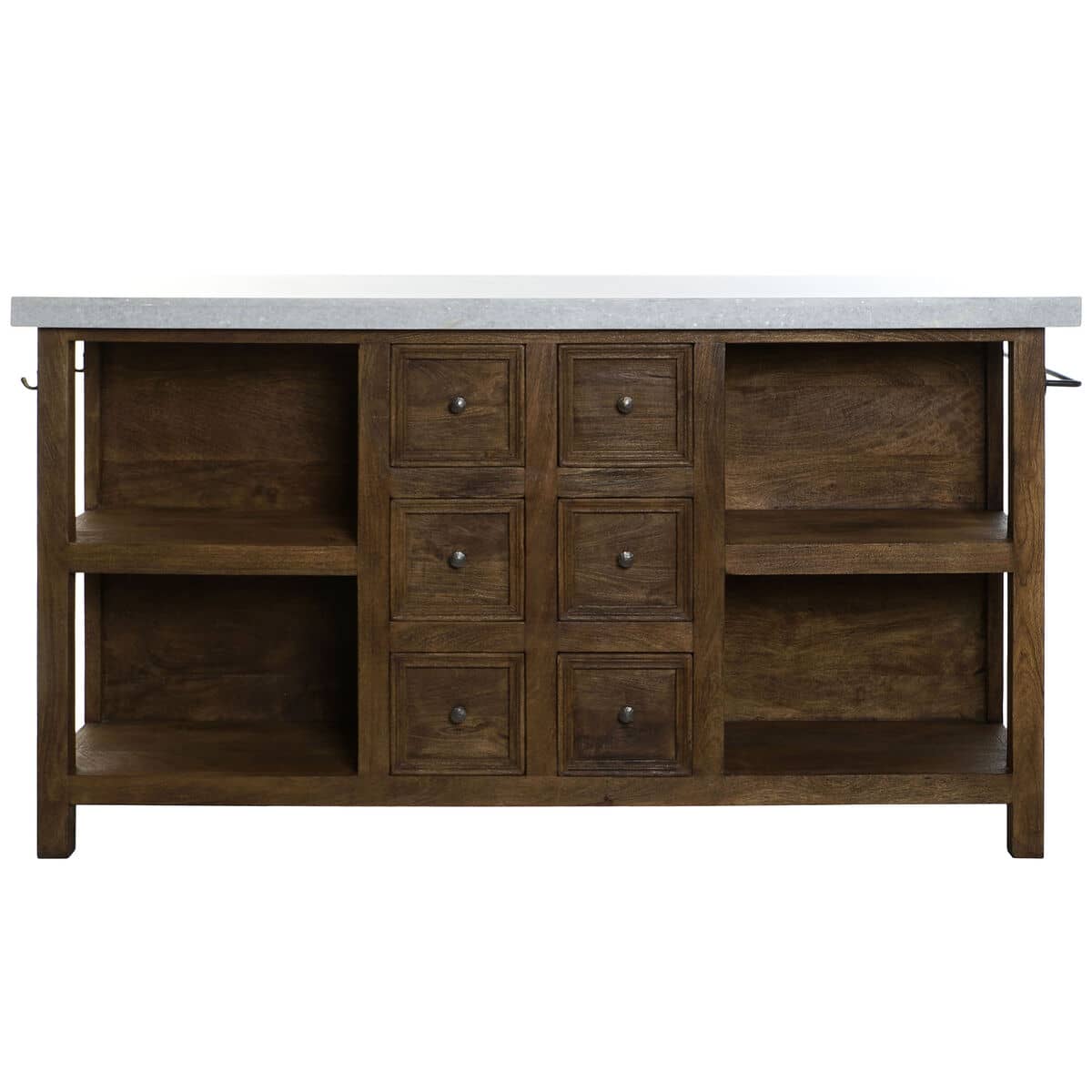 Mueble de cocina Home ESPRIT Blanco Marrón 168 x 76 x 92 cm
