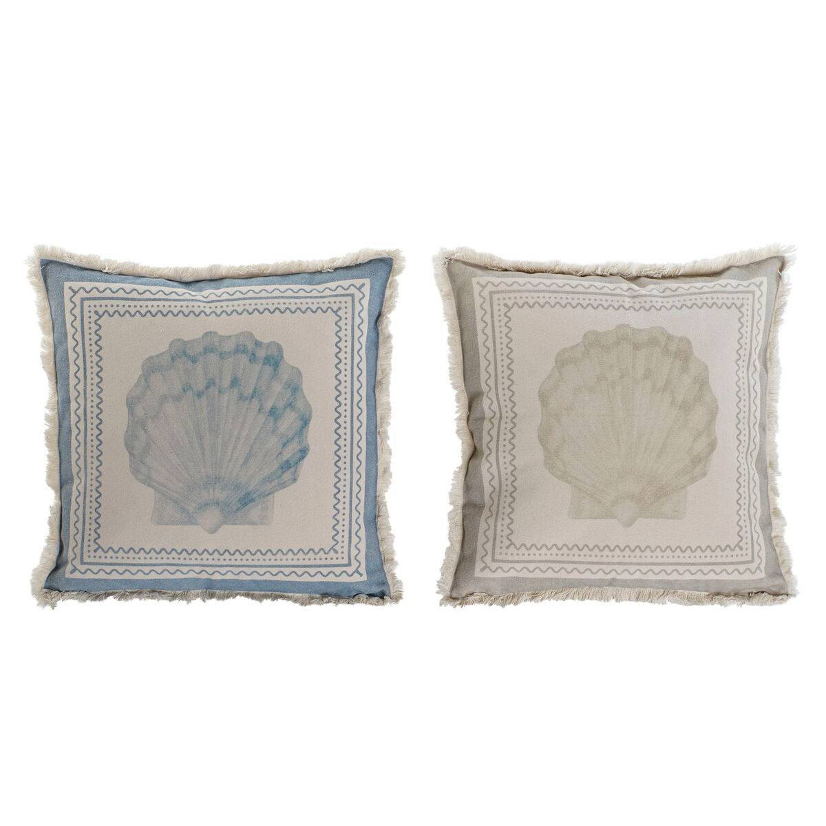 Cojín Home ESPRIT Azul Beige 45 x 10 x 45 cm (2 Unidades)