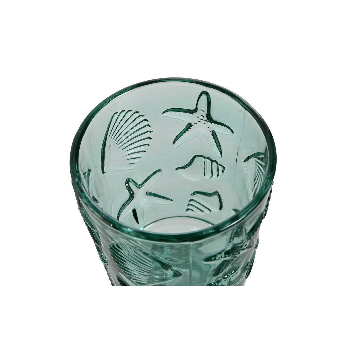 Set de Copas Home ESPRIT Turquesa Cristal 345 ml (6 Unidades)