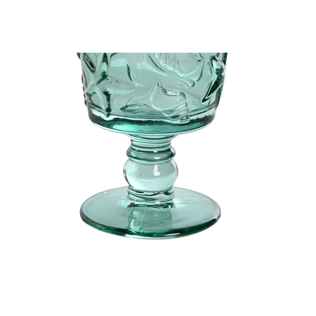 Set de Copas Home ESPRIT Turquesa Cristal 345 ml (6 Unidades)
