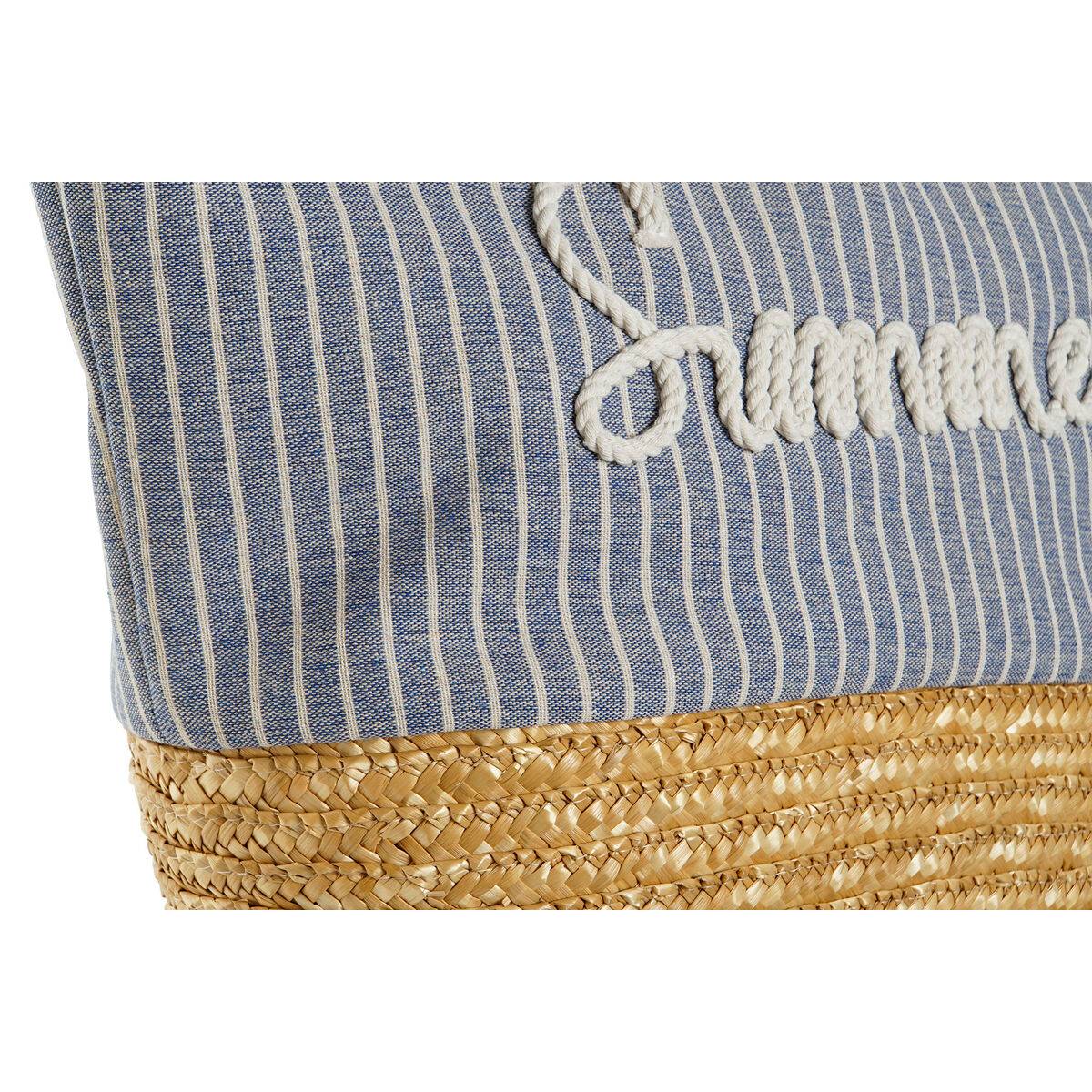 Bolso Mujer Home ESPRIT Azul Beige Natural 52 x 16 x 33 cm (2 Unidades)