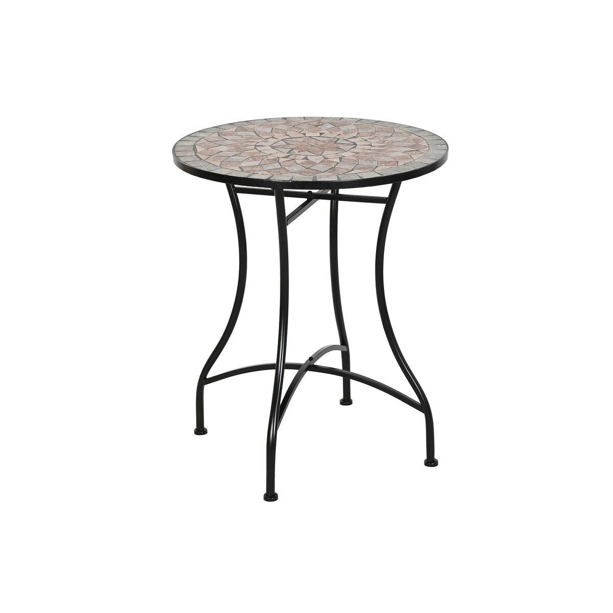 Mesa auxiliar Home ESPRIT Negro Multicolor 60 x 60 x 72 cm