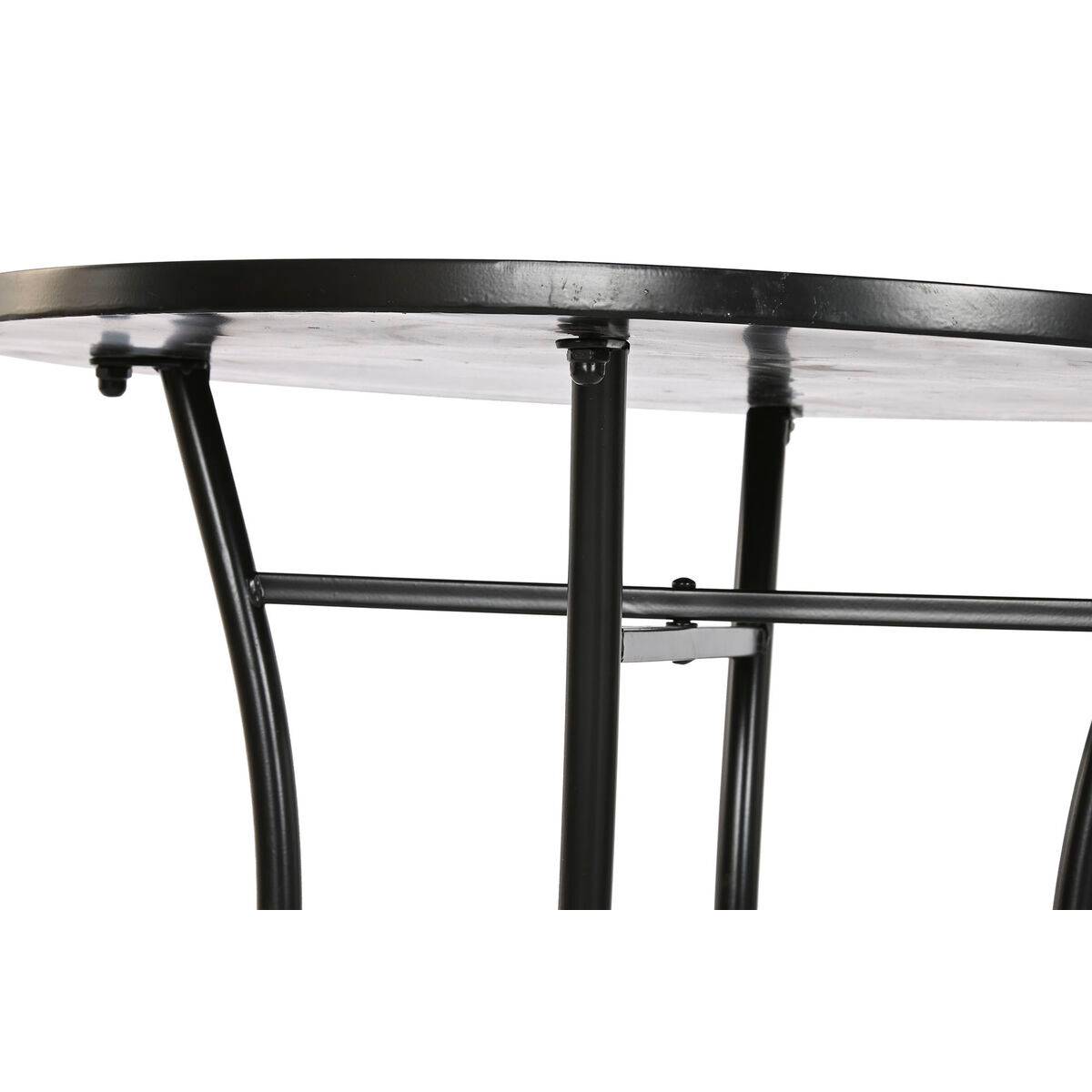 Mesa auxiliar Home ESPRIT Negro Multicolor 60 x 60 x 72 cm