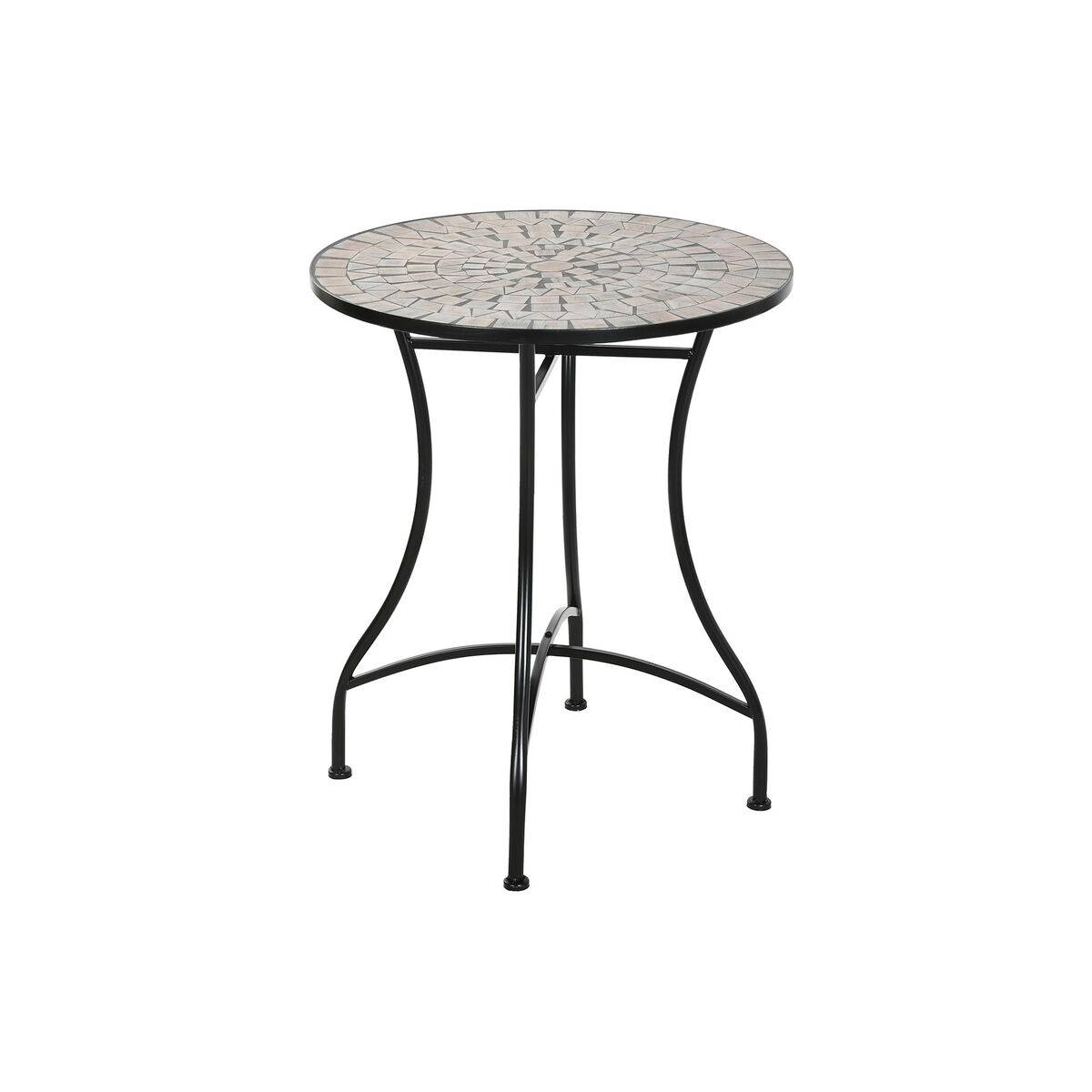 Mesa auxiliar Home ESPRIT Negro Multicolor 60 x 60 x 72 cm