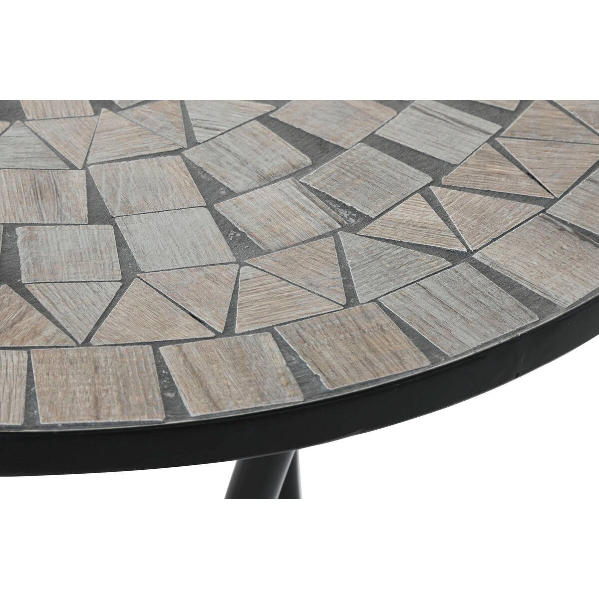 Mesa auxiliar Home ESPRIT Negro Multicolor 60 x 60 x 72 cm