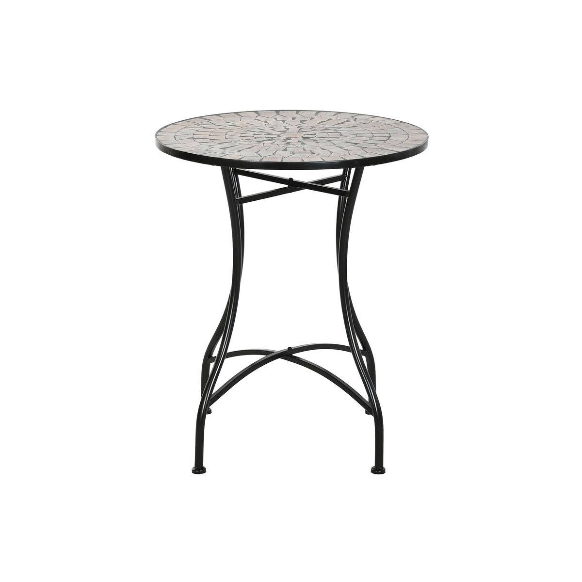 Mesa auxiliar Home ESPRIT Negro Multicolor 60 x 60 x 72 cm