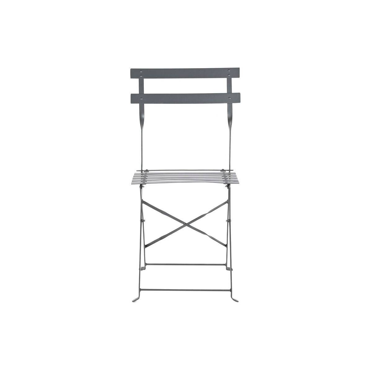 Conjunto de Mesa con 2 Sillas Home ESPRIT Gris 60 x 60 x 71 cm
