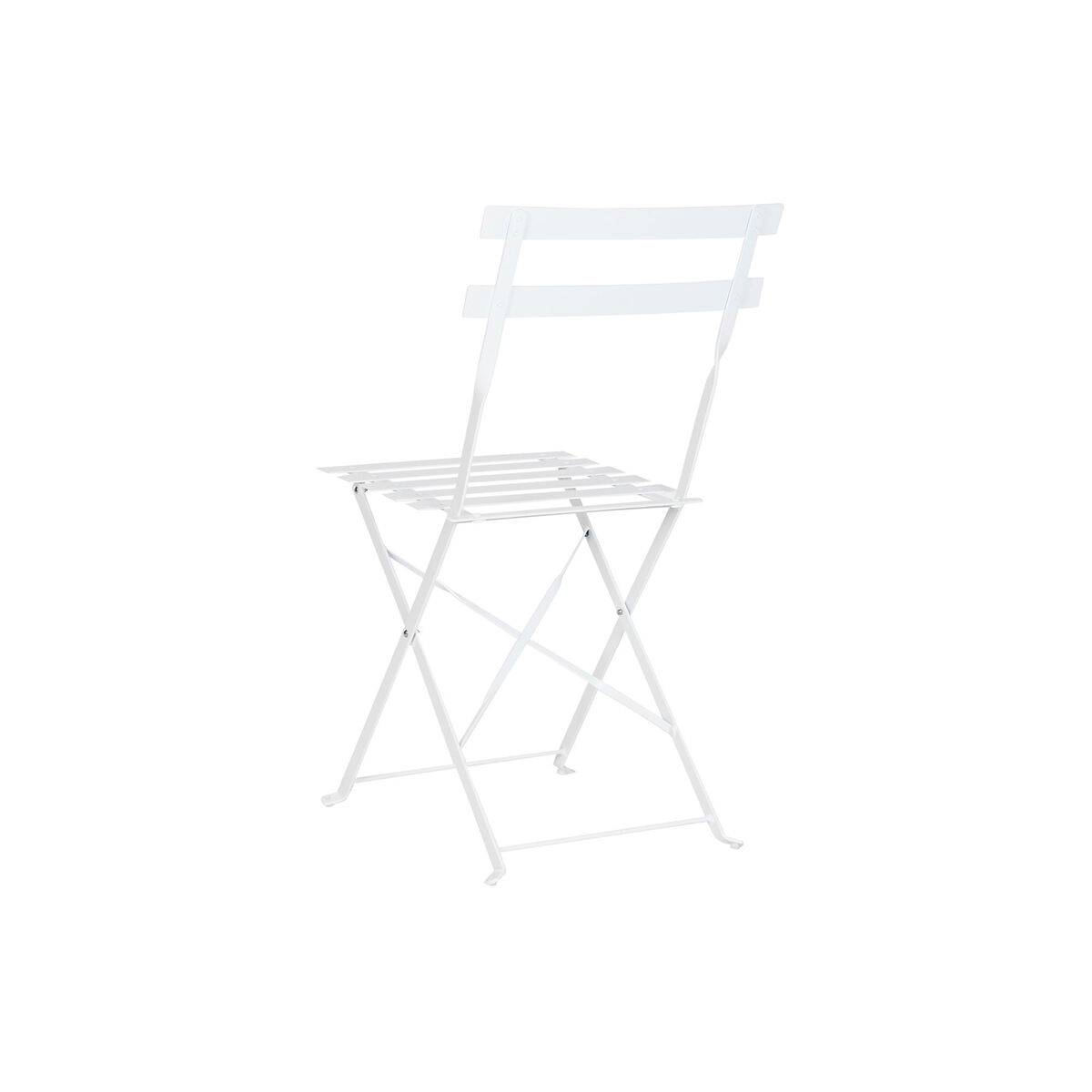 Conjunto de Mesa con 2 Sillas Home ESPRIT Blanco 60 x 60 x 71 cm