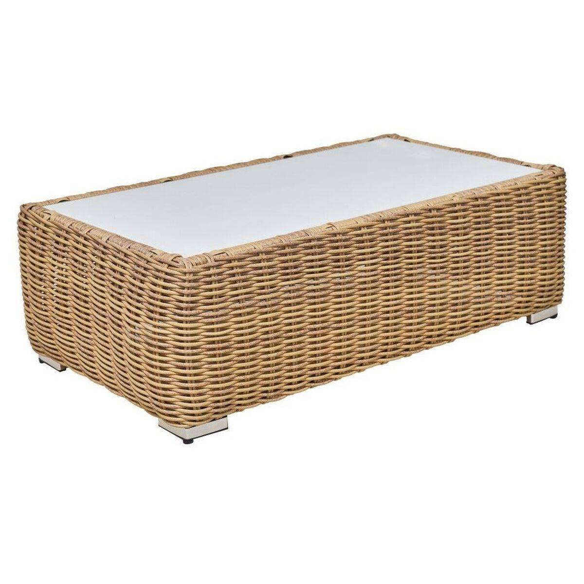 Mesa de Centro Home ESPRIT Beige Marrón claro 110 x 60 x 35 cm