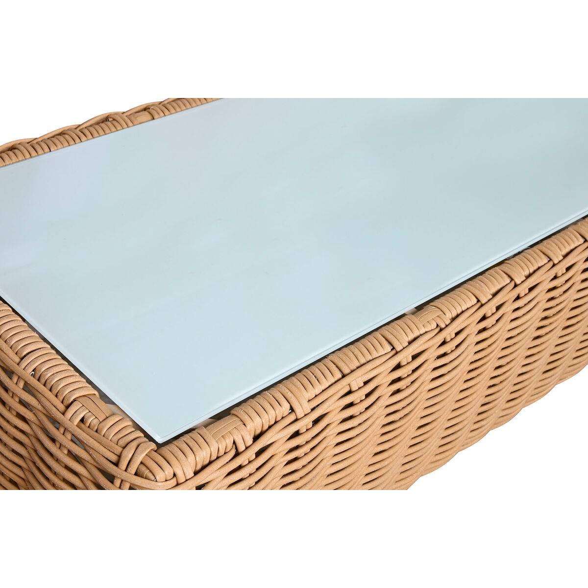 Mesa de Centro Home ESPRIT Beige Marrón claro 110 x 60 x 35 cm