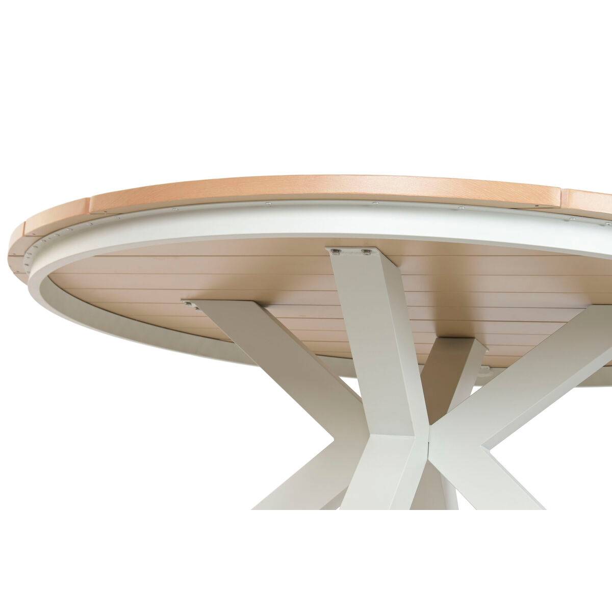 Mesa de Comedor Home ESPRIT Blanco Aluminio 140 x 140 x 75 cm