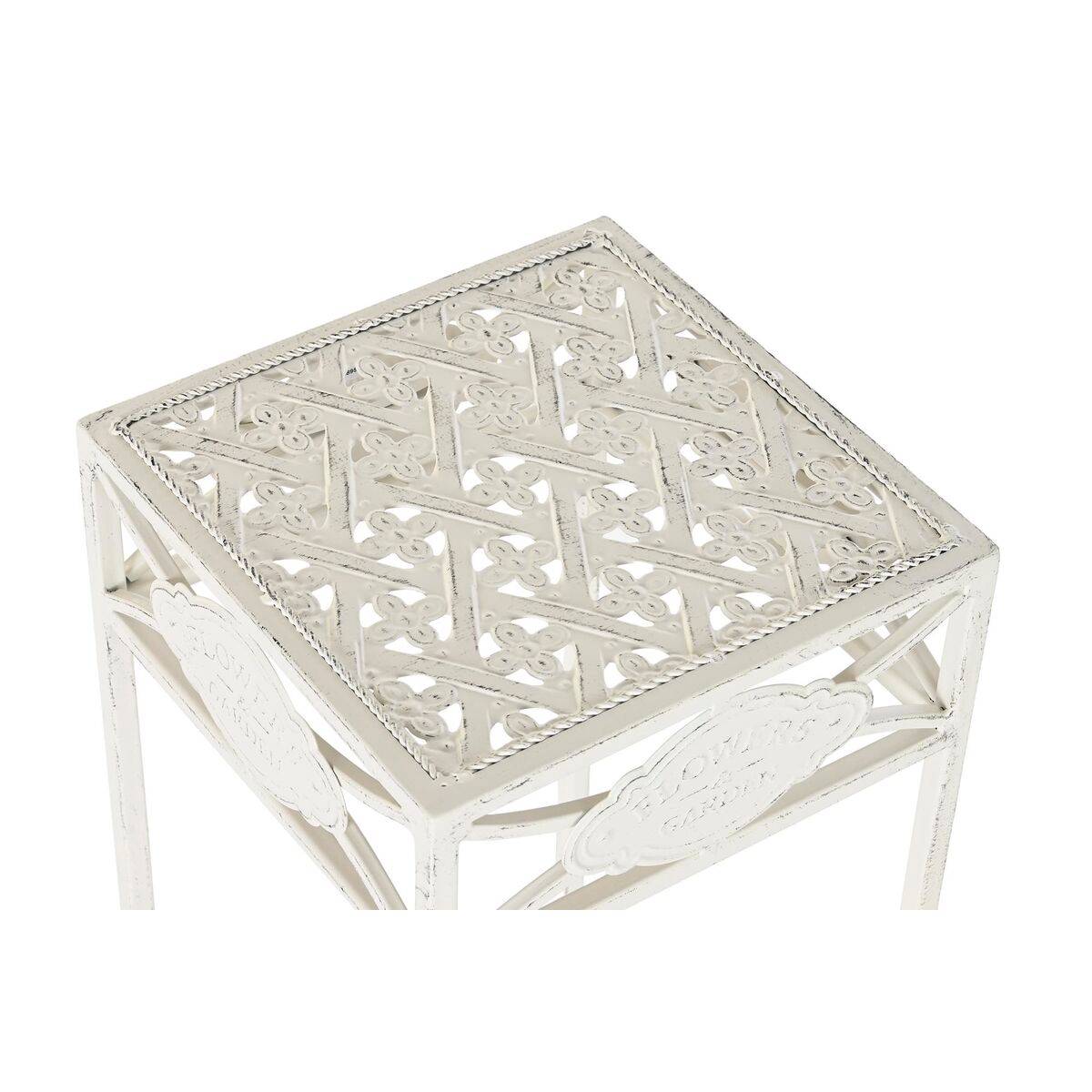Juego de 3 mesas Home ESPRIT Blanco 30 x 30 x 70 cm (3 Piezas)