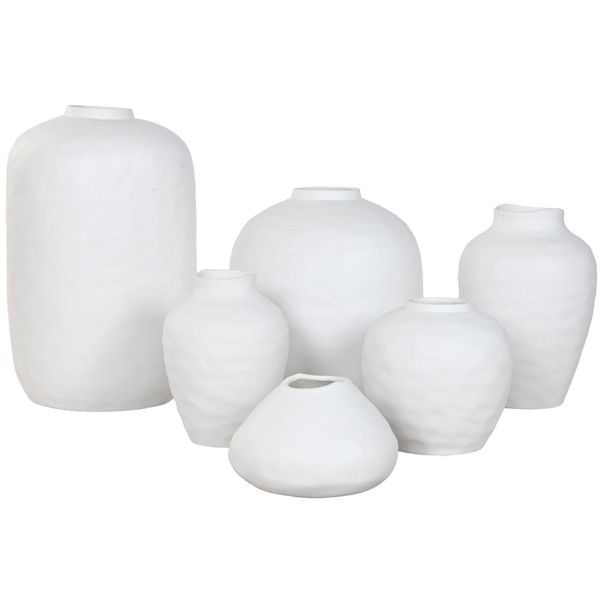 Jarrón Home ESPRIT Beige Gres Estilo artesanal 26 x 26 x 19 cm