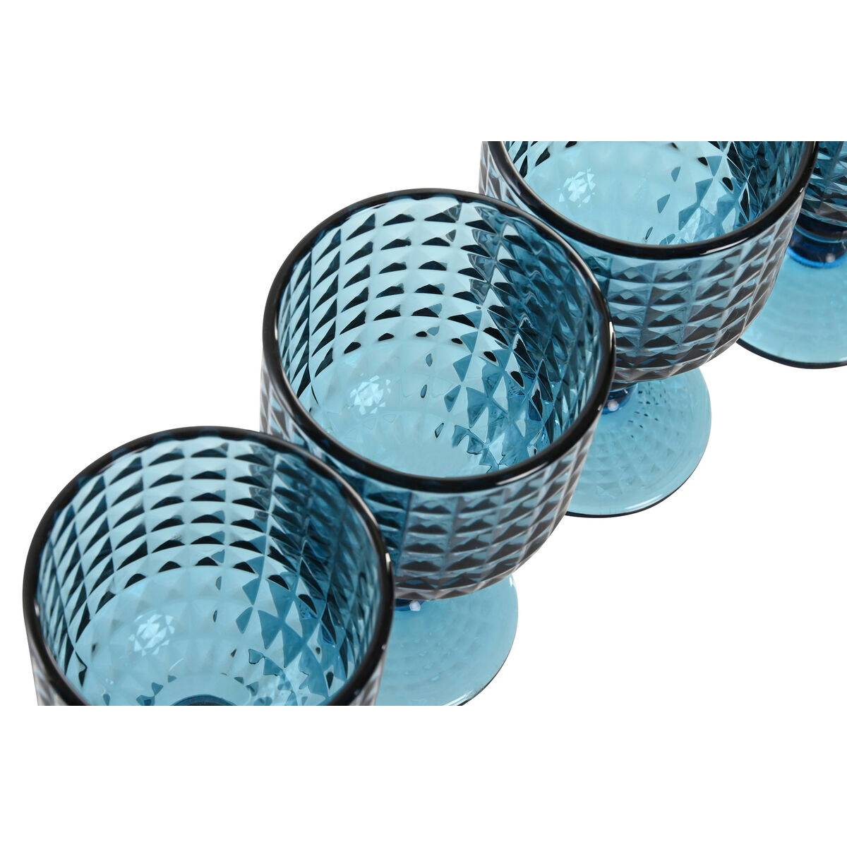 Set de Copas Home ESPRIT Azul Cristal 260 ml (6 Unidades)