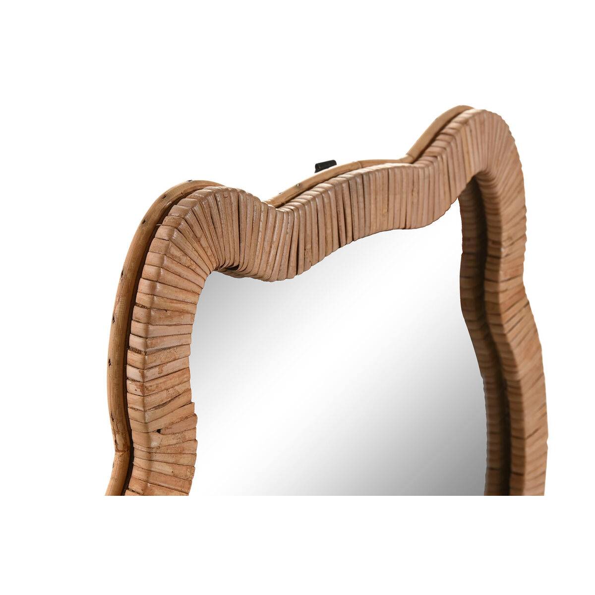 Espejo de pared Home ESPRIT Natural 40 x 3 x 42 cm 40 x 3 x 43 cm (2 Unidades)