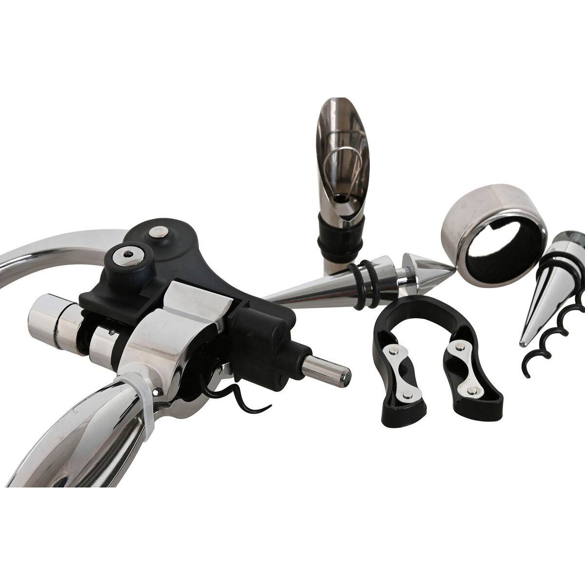 Set de Accesorios para Vino Home ESPRIT Natural Bambú Acero Inoxidable