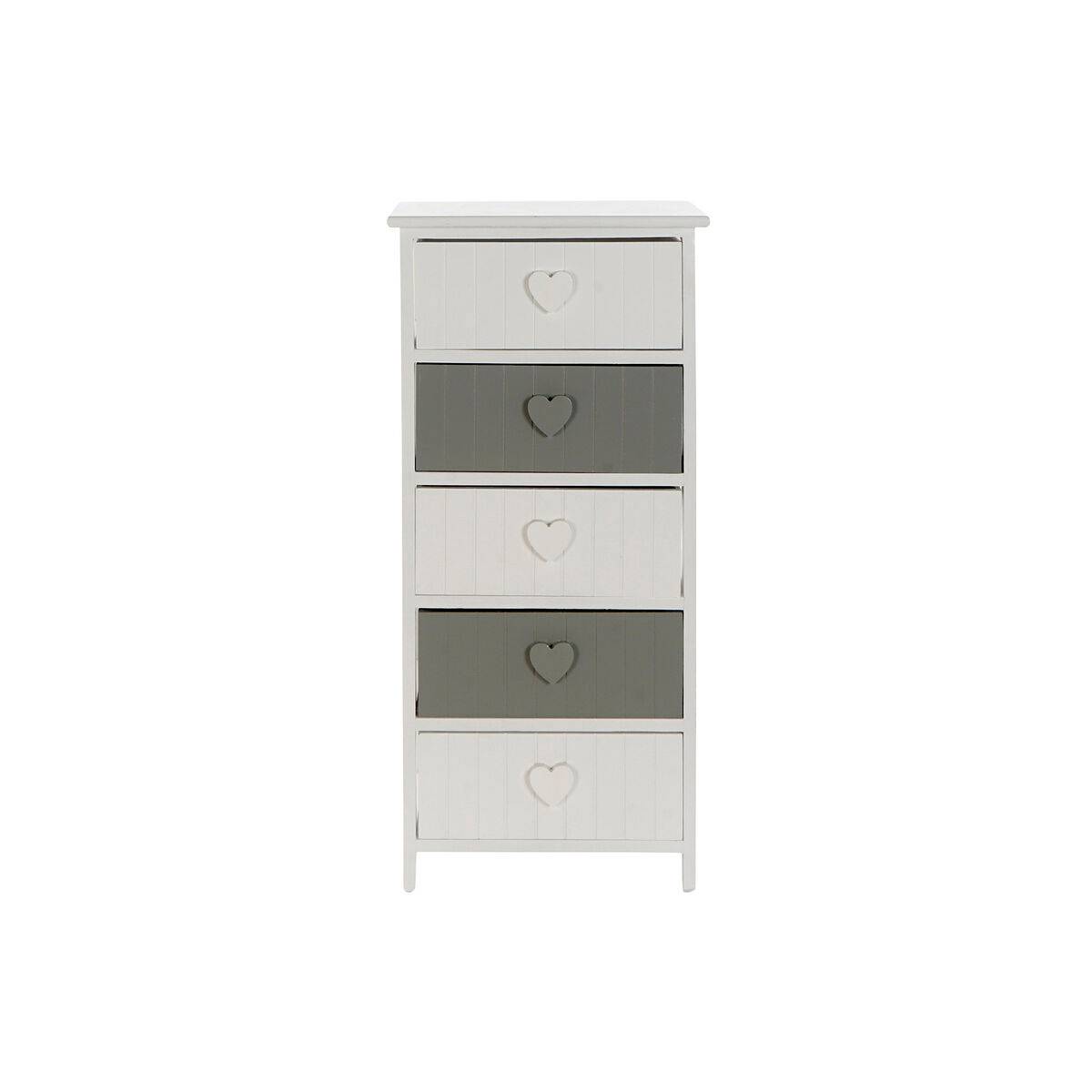 Cajonera Home ESPRIT Blanco Gris 40 x 29 x 90 cm