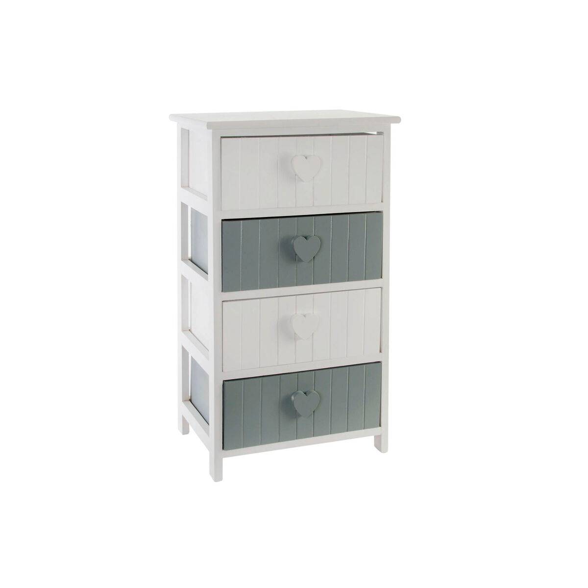 Cajonera Home ESPRIT Blanco Gris 40 x 29 x 73 cm