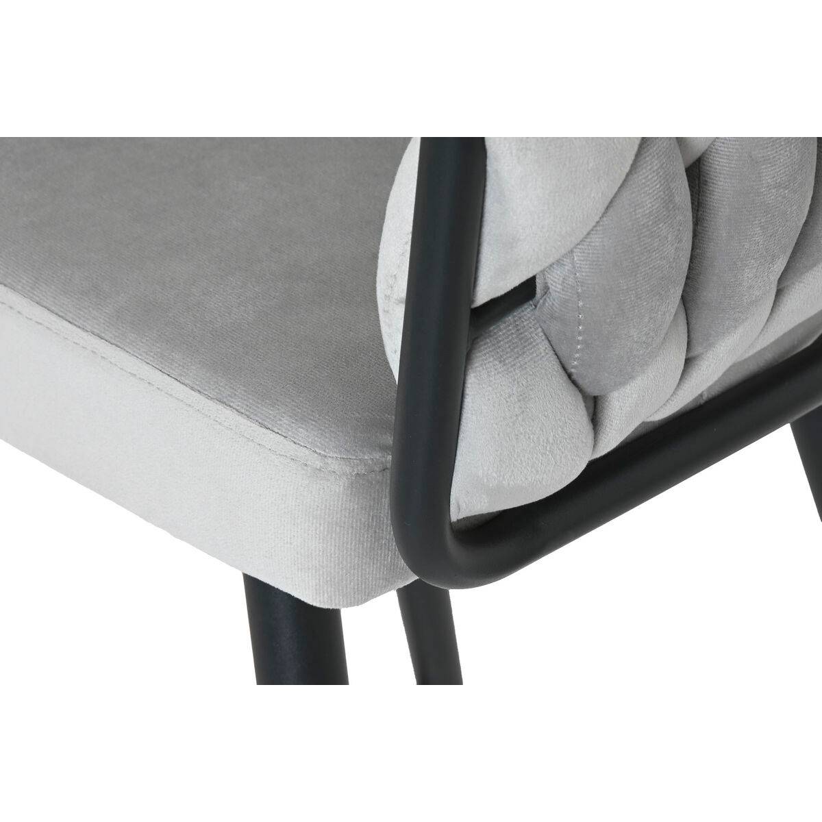Taburete Home ESPRIT Negro Gris Metal 58 x 53 x 101 cm