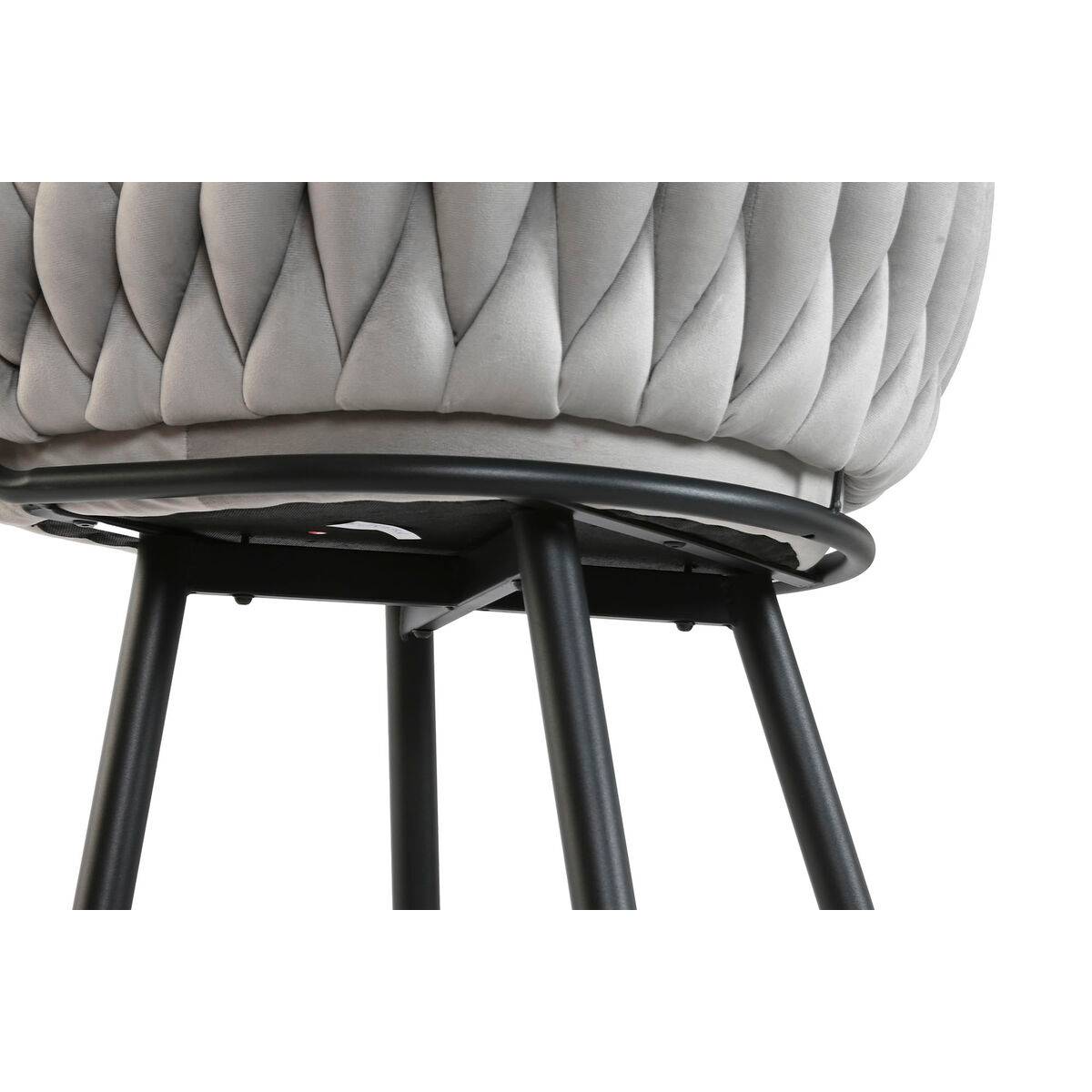 Taburete Home ESPRIT Negro Gris Metal 58 x 53 x 101 cm