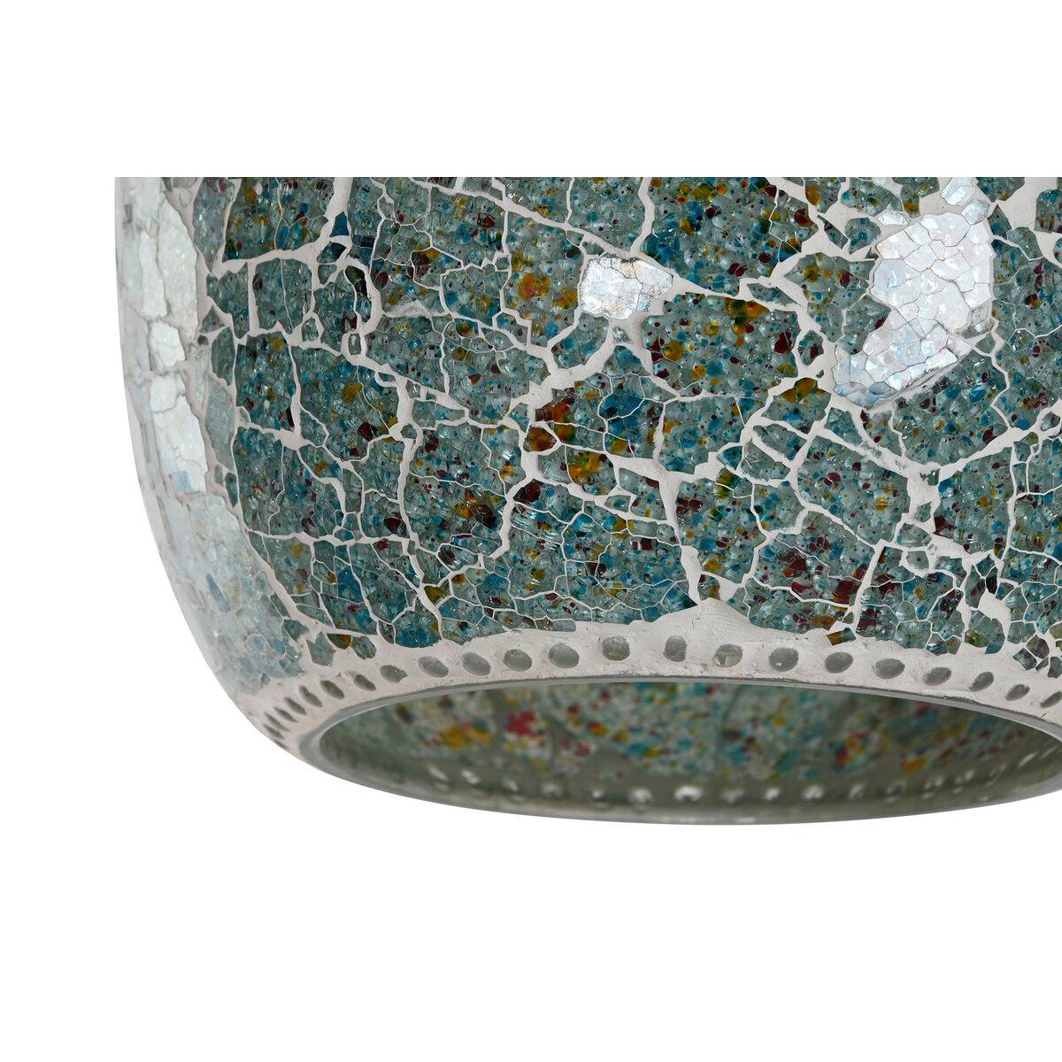 Lámpara de Techo Home ESPRIT Verde Azul cielo Metal Cristal 25 W 23 x 23 x 66 cm (2 Unidades)