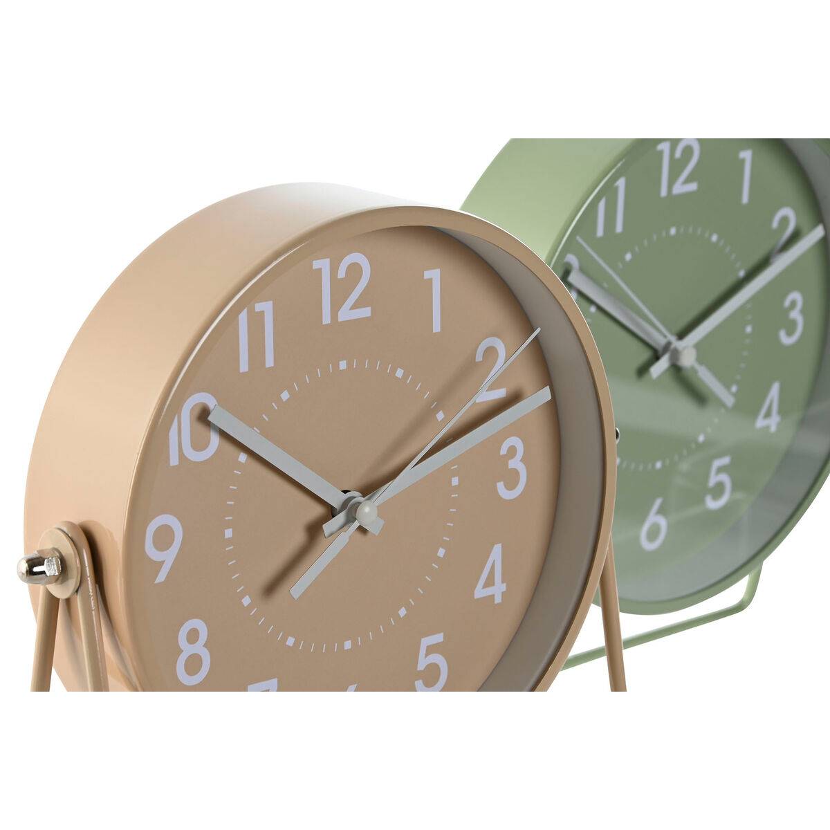 Reloj de Mesa Home ESPRIT Beige (2 Unidades)