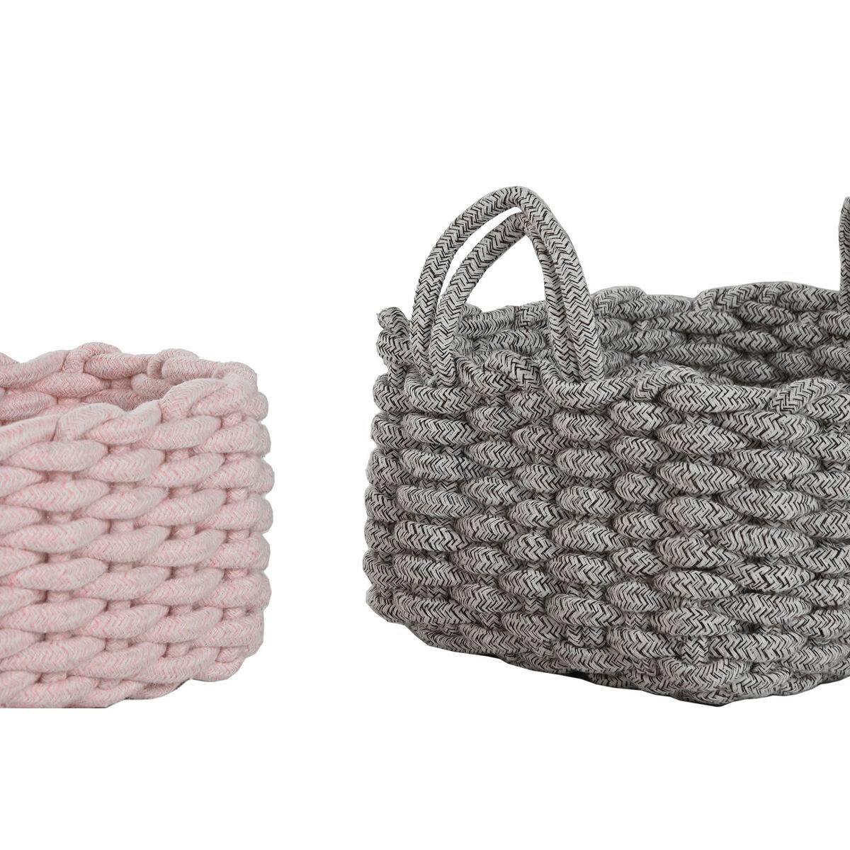 Juego de Cestas Home ESPRIT Cuerda 32 x 25 x 15 cm