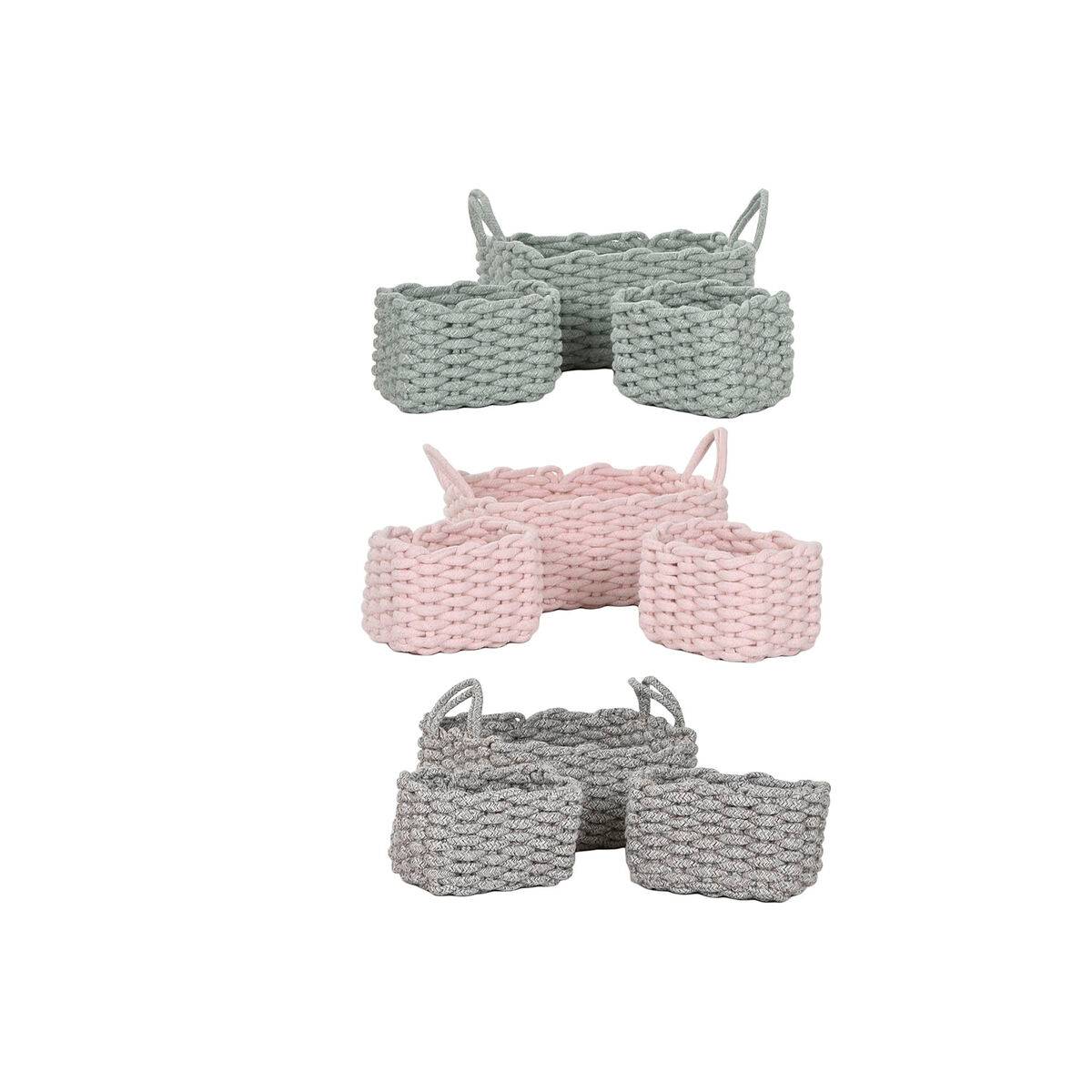 Juego de Cestas Home ESPRIT Cuerda 32 x 25 x 15 cm