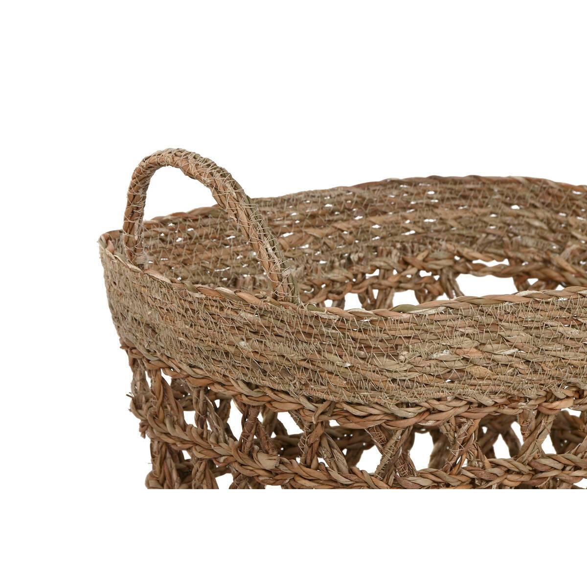 Juego de Cestas Home ESPRIT Hierba marina Tropical 45 x 35 x 35 cm